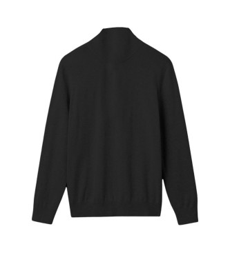 Hackett London Maglia di cotone nero Hzip