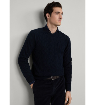 Hackett London Pullover Cable navy
