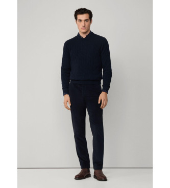 Hackett London Pullover Cable navy