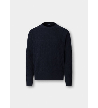 Hackett London Pullover Cable navy