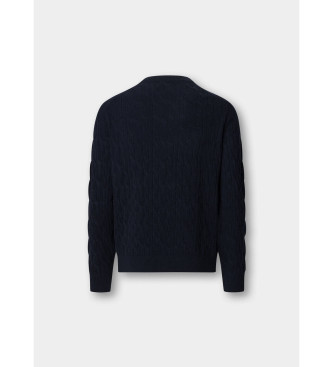 Hackett London Pullover Cable navy