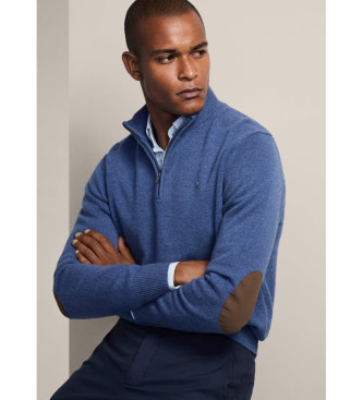 Hackett London Blauwe pullover met rits