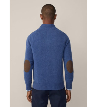 Hackett London Maglione con cerniera blu