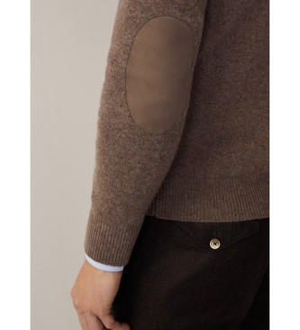 Hackett London Pull avec fermeture clair beige