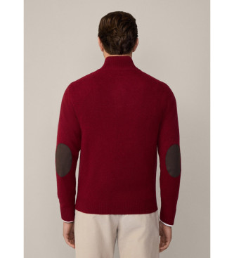 Hackett London Kastanienbrauner Pullover mit Reiverschluss