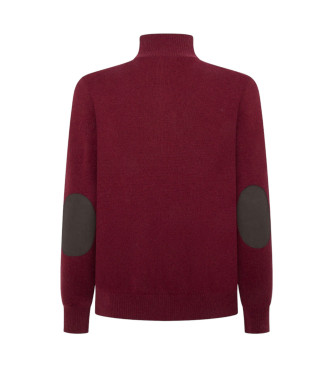 Hackett London Kastanienbrauner Pullover mit Reiverschluss