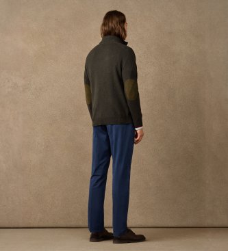 Hackett London Pullover mit Reißverschluss Hzip grün