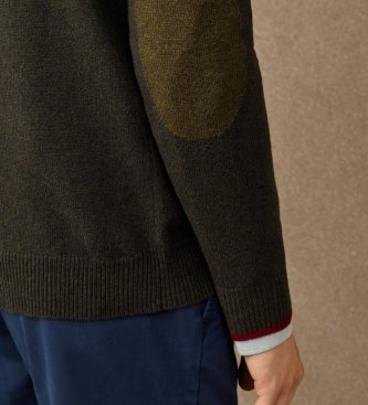 Hackett London Pullover mit Reißverschluss Hzip grün