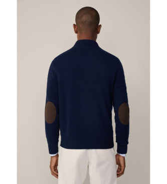 Hackett London Pulver com fecho de correr em azul-marinho