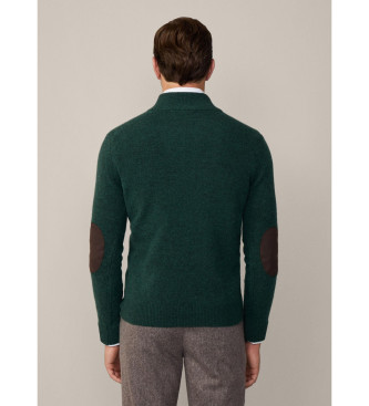 Hackett London Pullover mit grnem Reiverschluss