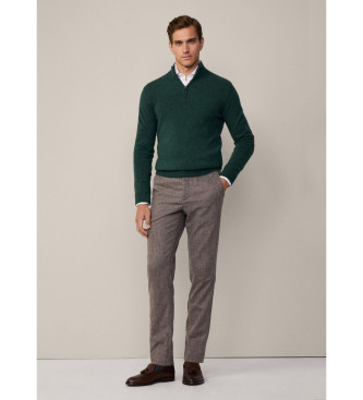 Hackett London Pullover mit grnem Reiverschluss