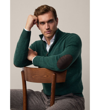 Hackett London Pullover met groene rits