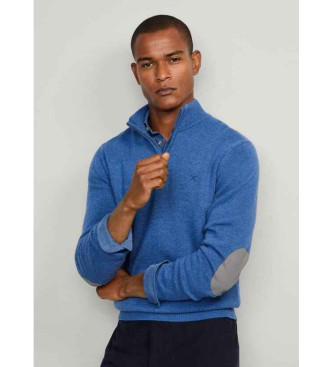 Hackett London Hzip wool jumper blue