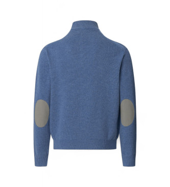 Hackett London Hzip wool jumper blue