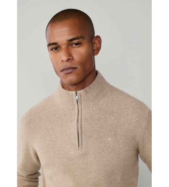 Hackett London Jersey de Lana Hzip beige