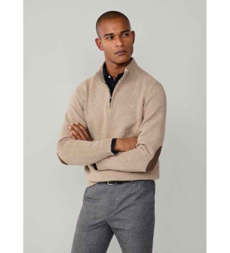 Hackett London Jersey de Lana Hzip beige