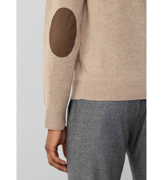 Hackett London Jersey de Lana Hzip beige
