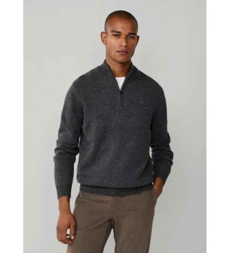 Hackett London Jersey de Lana Hzip gris