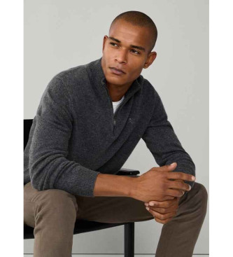 Hackett London Jersey de Lana Hzip gris