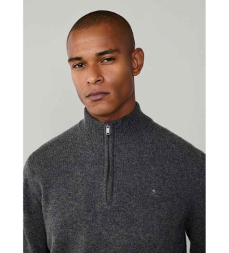 Hackett London Jersey de Lana Hzip gris