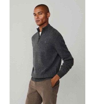 Hackett London Jersey de Lana Hzip gris