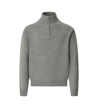 Hackett London Jersey de Lana Hzip gris