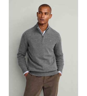 Hackett London Jersey de Lana Hzip gris