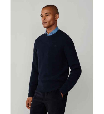 Hackett London Effen wollen trui marine