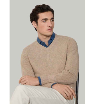 Hackett London Jersey de Lana V beige