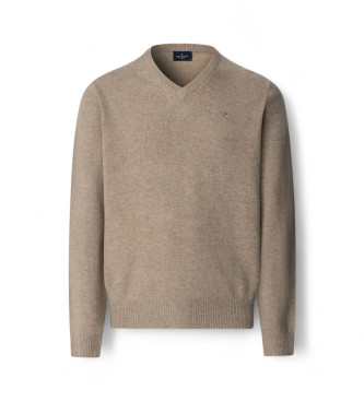 Hackett London Jersey de Lana V beige