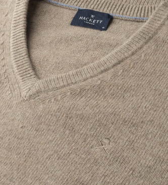 Hackett London Jersey de Lana V beige