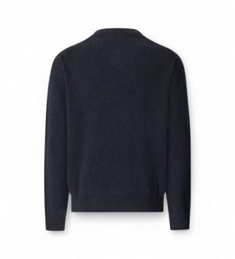 Hackett London Navy V uldpullover
