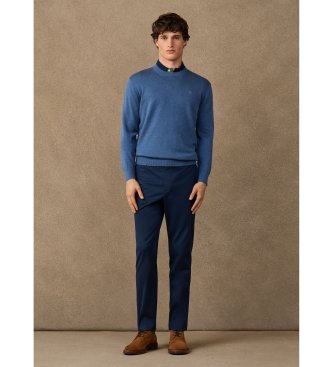 Hackett London Ess Cotton Crew-trøje, blå