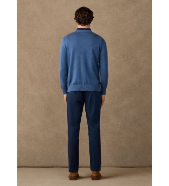Hackett London Ess Cotton Crew-trøje, blå