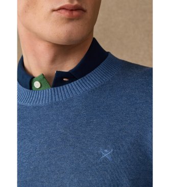 Hackett London Ess Cotton Crew-trøje, blå