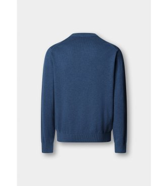 Hackett London Ess Cotton Crew-trøje, blå