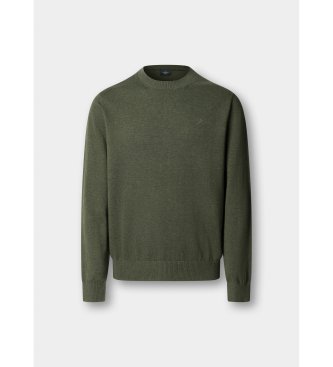 Hackett London Ess Cotton Crew-trøje i olivengrøn