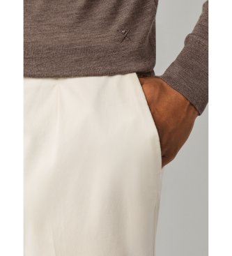 Hackett London Ess Merino Crew-tröja, beige
