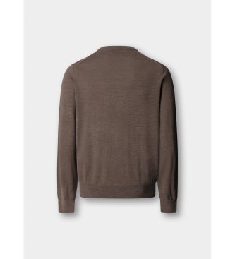 Hackett London Ess Merino Crew-tröja, beige