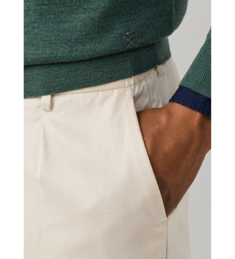 Hackett London Ess Merino Crew-tröja i olivgrönt
