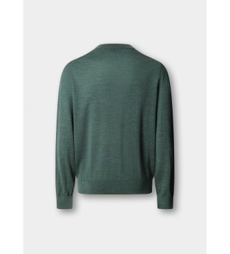 Hackett London Ess Merino Crew-tröja i olivgrönt