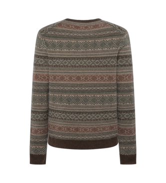 Hackett London Fairisle Crew zelena