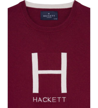 Hackett London Pulover H bordo