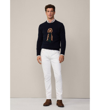 Hackett London Harry Intarsia marinbl trja