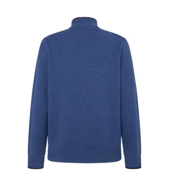 Hackett London Blauer Heritage-Pullover mit Reiverschluss