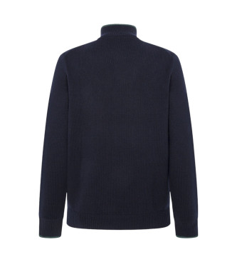 Hackett London Heritage pullover med lynls navy