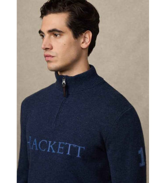 Hackett London Jersey Heritage No. 1 Blu Navy