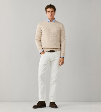 Hackett London Jersey Lambswool de lana beige