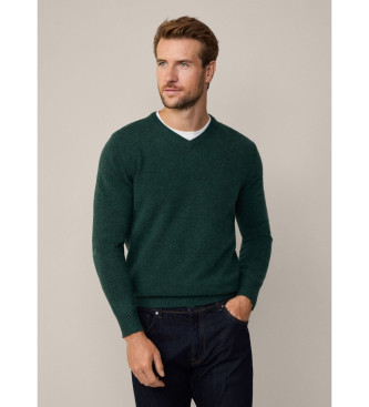 Hackett London Jumper Ull V grn