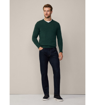 Hackett London Jumper Ull V grn